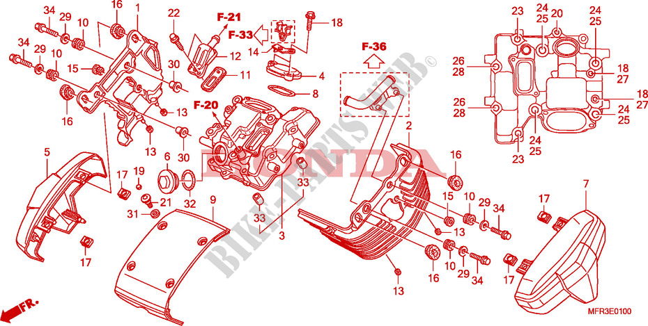 FRONT CYLINDER HEAD COVER for Honda VT 1300 FURY 2011
