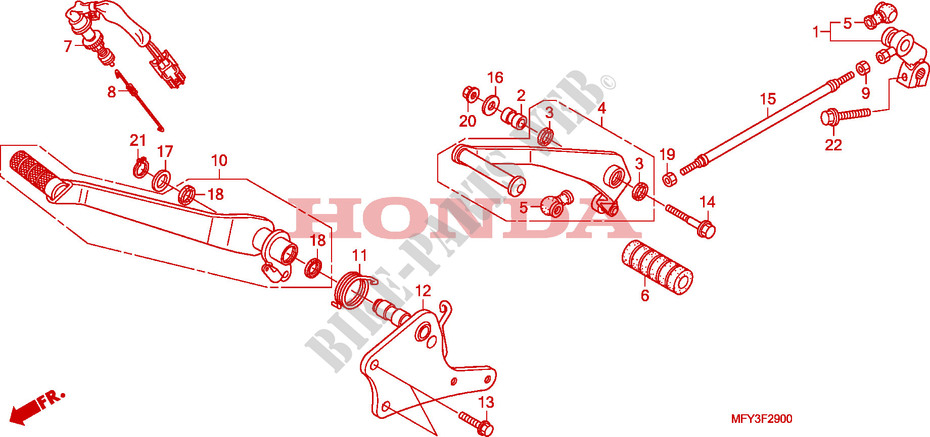 PEDAL for Honda VT 1300 C ABS 2011