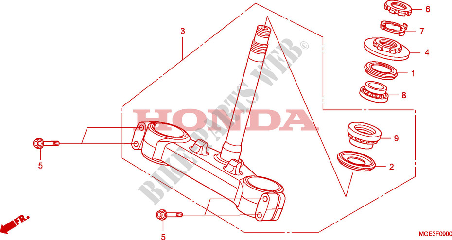 STEERING DAMPER for Honda VFR 1200 DCT 2010
