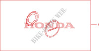 CRANKCASE COVER DECORATION SET QUASAR SILVER for Honda CBF 1000 F ABS 98HP 2010