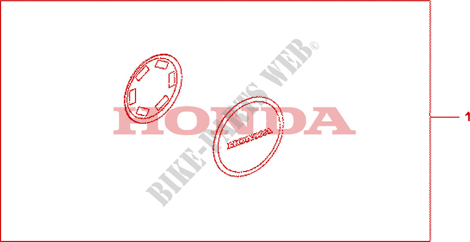 CRANKCASE COVER DECORATION SET QUASAR SILVER for Honda CBF 1000 F ABS 98HP 2011