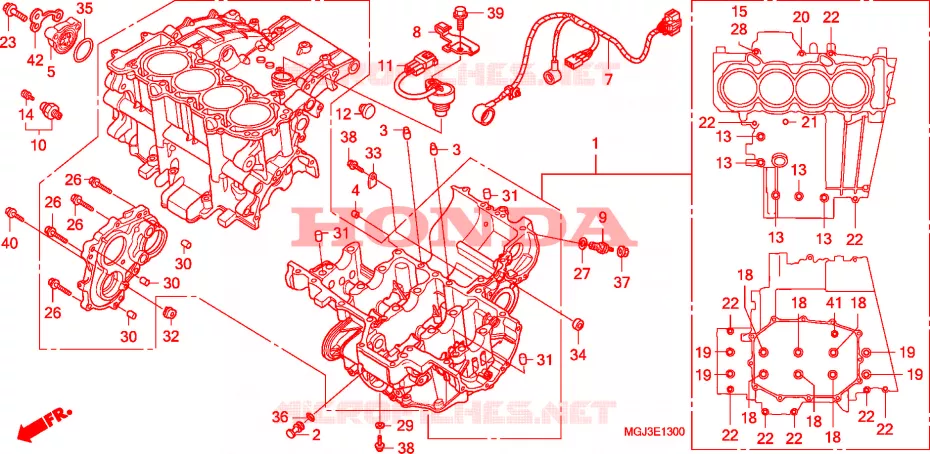 CRANKCASE Honda MOTO 1000 CBF 2011  CBF1000FSB