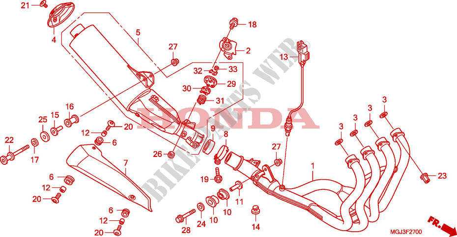 EXHAUST MUFFLER for Honda CBF 1000 F ABS 98HP 2011