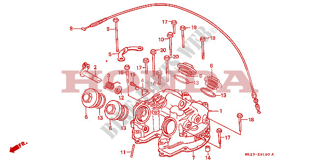 CYLINDER HEAD COVER for Honda XR 600 R 1987
