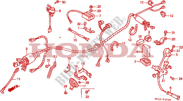 WIRE HARNESS for Honda XR 600 R 1985