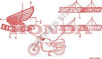 STICKERS for Honda XBR 500 27HP 1988