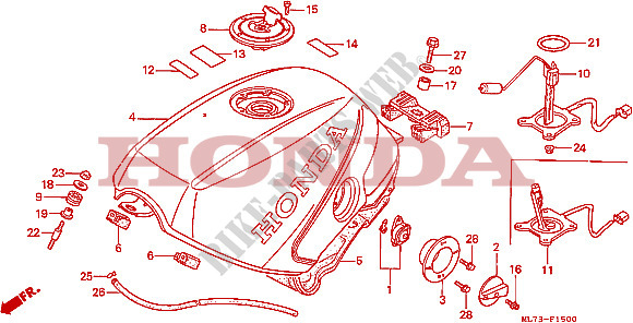 Honda VFR 750 F RC24 1989 Fuel Pump Repair Kit Petrol Points Switch