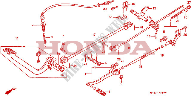 BRAKE PEDAL for Honda VT 1100 SHADOW 1994