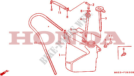 EXPANSION TANK for Honda GL 1500 GOLD WING 1988