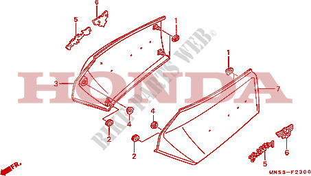 SIDE COVERS for Honda GL 1500 GOLD WING 1989