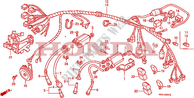 WIRE HARNESS for Honda VT SHADOW 600 1993