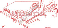 SWINGARM   CHAIN CASE for Honda VFR 400 R3 1990