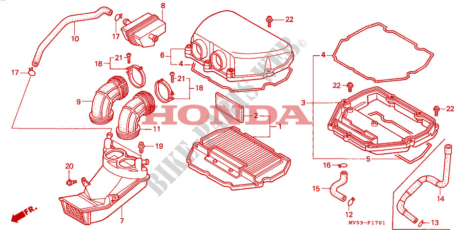 AIR CLEANER (CBR600FS/3S/T/3T/SET) for Honda CBR 600 F3 1995
