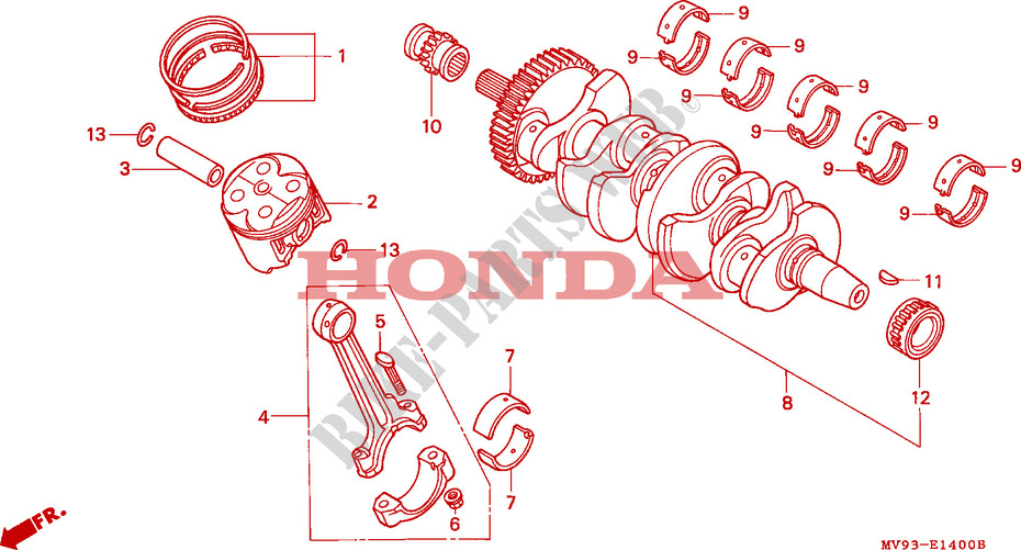 CRANKSHAFT for Honda CBR 600 F 50HP 1991