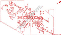 REAR BRAKE CALIPER (CB750F2) for Honda SEVEN FIFTY 750 1994