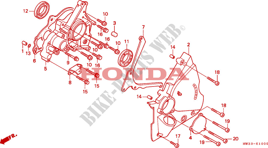 LEFT COVER for Honda SEVEN FIFTY 750 50HP 1995