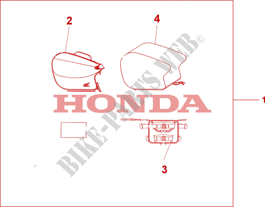 PILLION BAG for Honda SEVEN FIFTY 750 1999