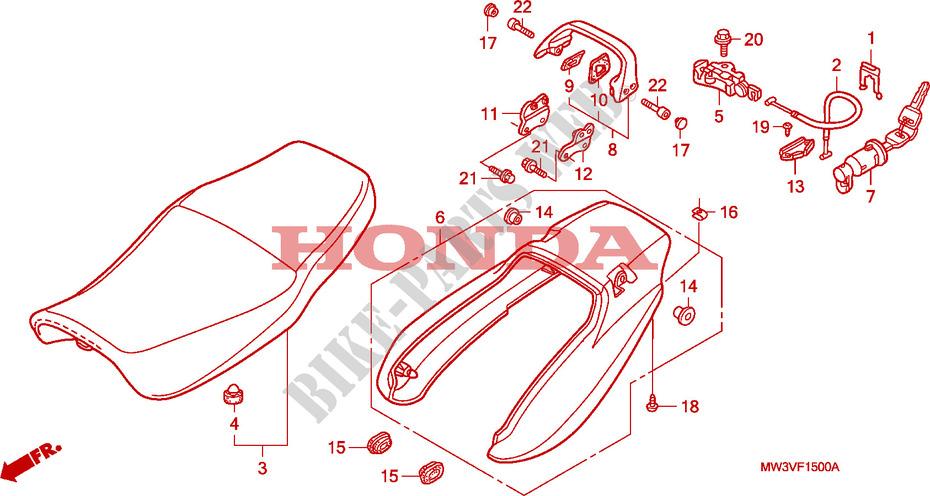 SEAT   REAR COWL for Honda SEVEN FIFTY 750 1997