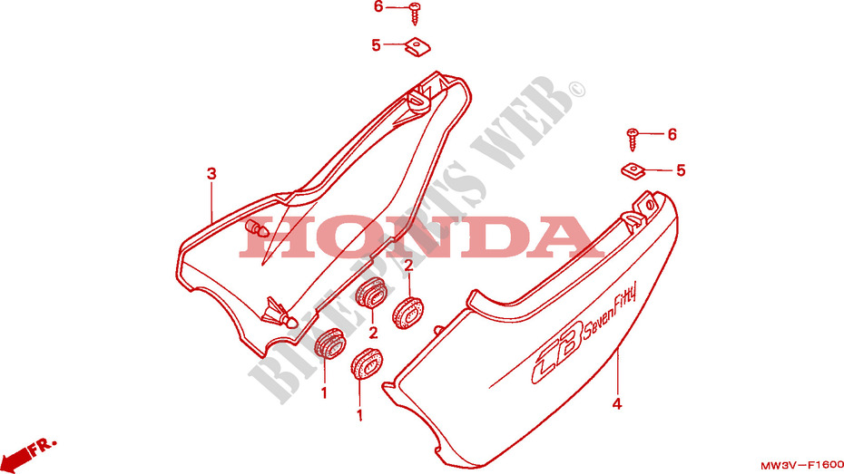 SIDE COVERS for Honda SEVEN FIFTY 750 1997