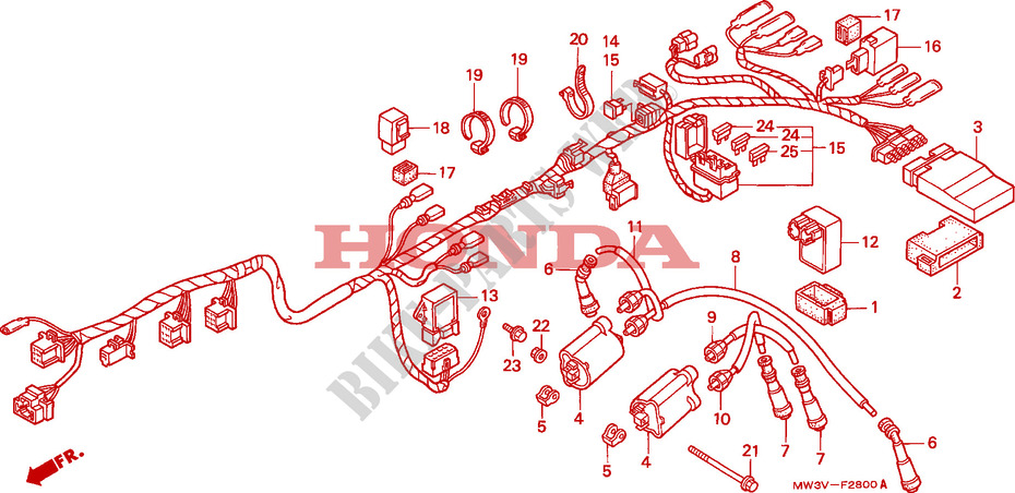 WIRE HARNESS for Honda SEVEN FIFTY 750 1997