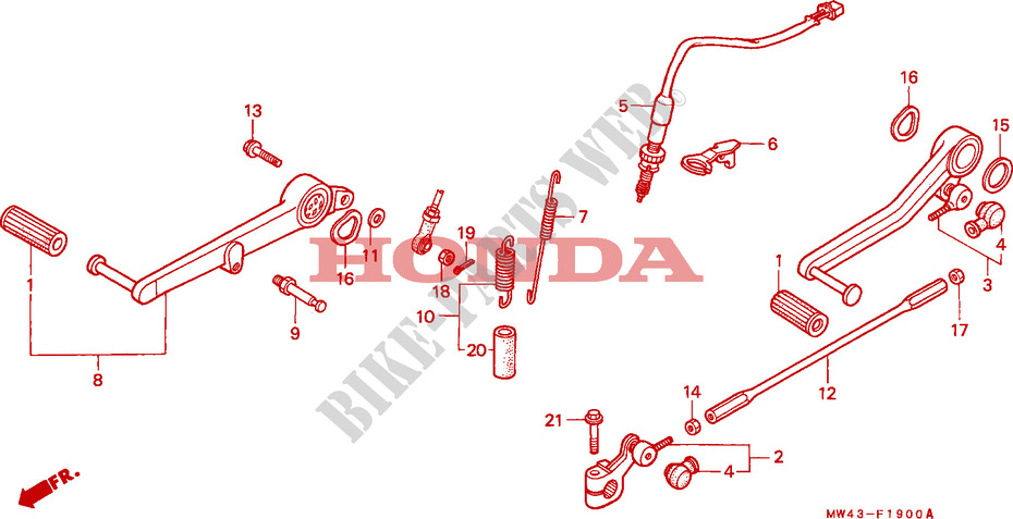 PEDAL for Honda RC45 RVF 750 1994