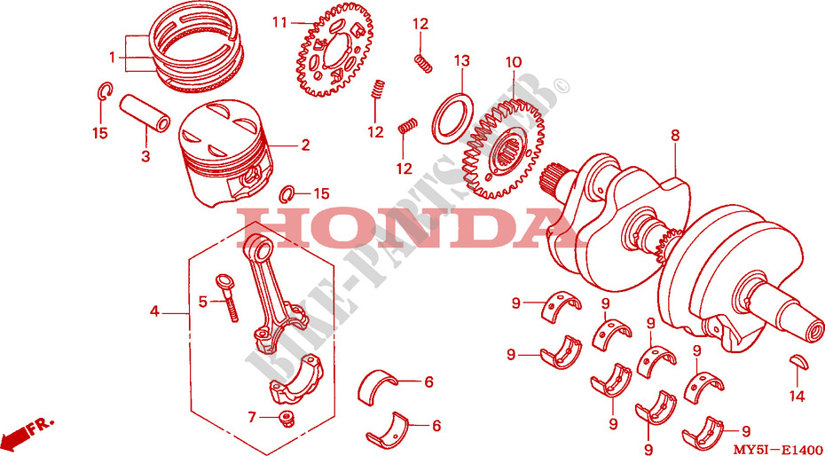 CRANKSHAFT for Honda CB 500 2002