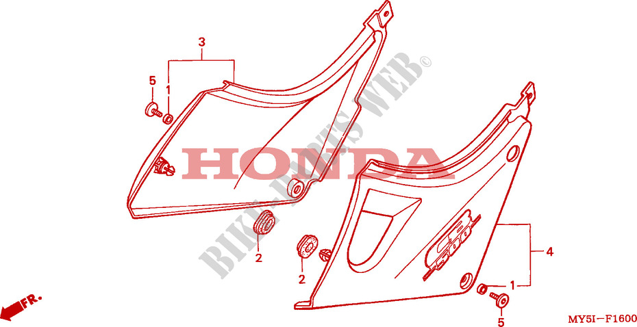 SIDE COVERS for Honda CB 500 2001