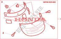 FRONT MUDGUARD EXTENSION F6C for Honda 1500 F6C 2002