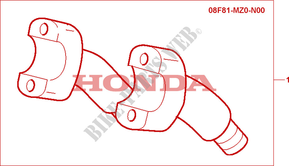 CHROME HANDLE BAR RAISERS for Honda 1500 F6C 2002