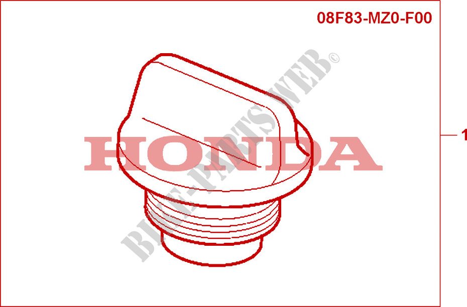 CHROME OIL CAP for Honda 1500 F6C 2002