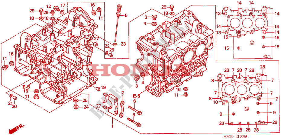 CYLINDER BLOCK for Honda VALKYRIE 1500 F6C DELUXE 2001