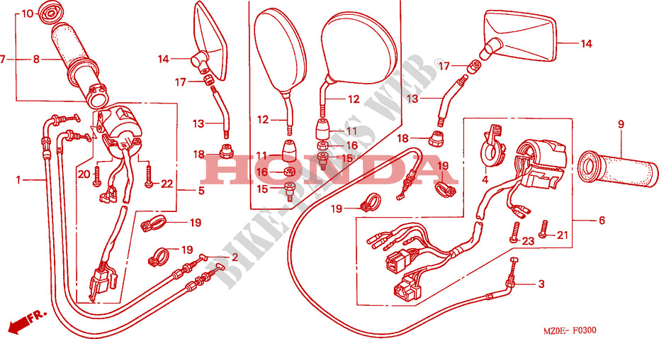 LEVER   SWITCH   CABLE for Honda VALKYRIE 1500 F6C 2002