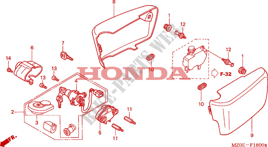 SIDE COVERS for Honda 1500 F6C 2002