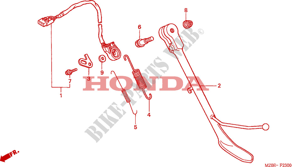 SIDE STAND for Honda VALKYRIE 1500 F6C DELUXE 2002