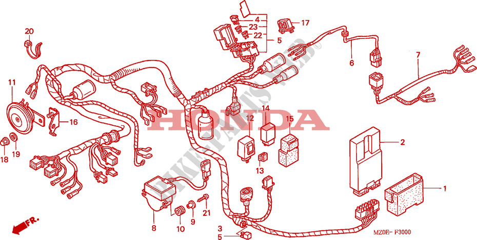 WIRE HARNESS for Honda 1500 F6C 2002