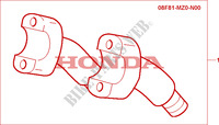 CHROME HANDLE BAR RAISERS for Honda VALKYRIE 1500 F6C 2000