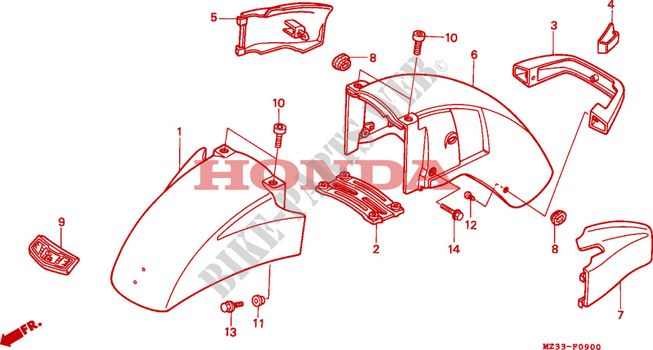 FRONT FENDER for Honda GL 1500 GOLD WING SE 20th aniversary 1995