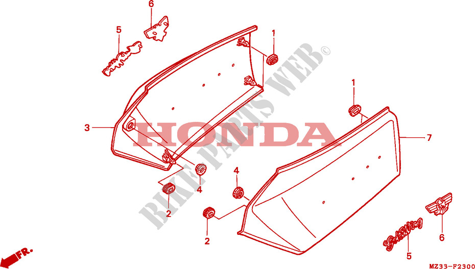 SIDE COVERS for Honda GL 1500 GOLD WING SE 20éme anniversaire 1995