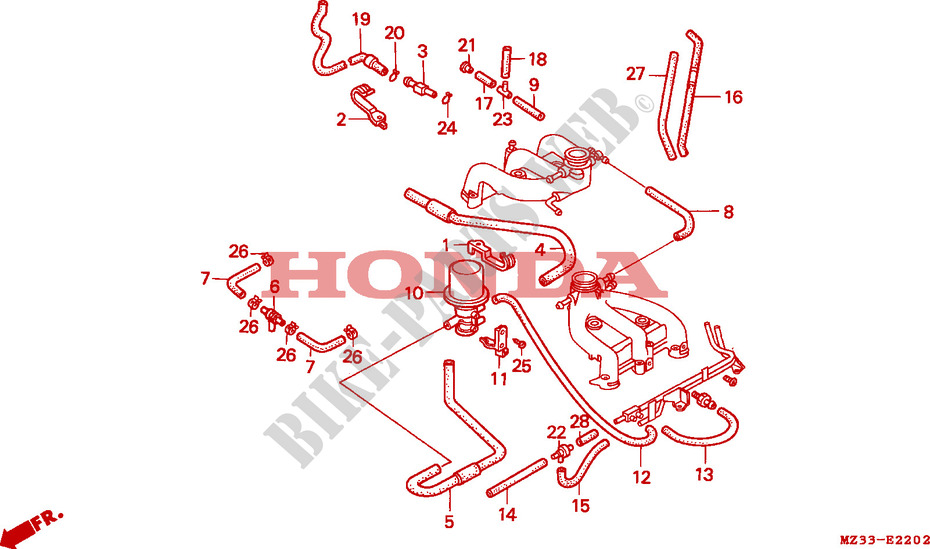 TUBING (2) (EXCEPT AR/SI/SW) for Honda GL 1500 GOLD WING SE 20éme anniversaire 1995