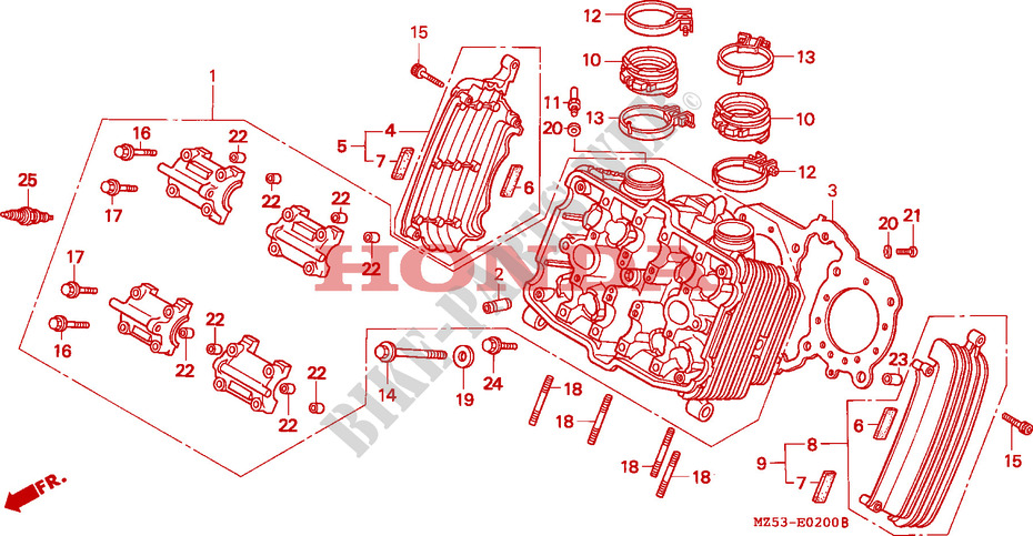 CYLINDER HEAD (FRONT) for Honda SHADOW 750 1994