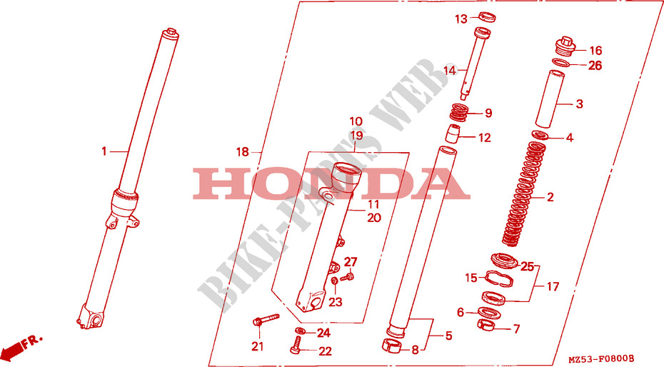 FRONT FORK for Honda VF 750 C SHADOW 1997