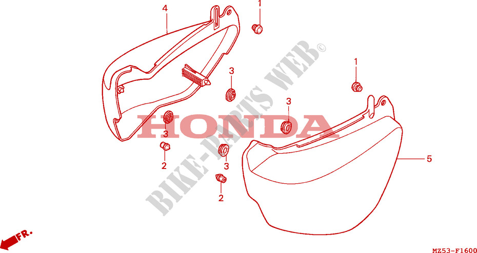 SIDE COVERS for Honda VF 750 MAGNA DELUXE 1996