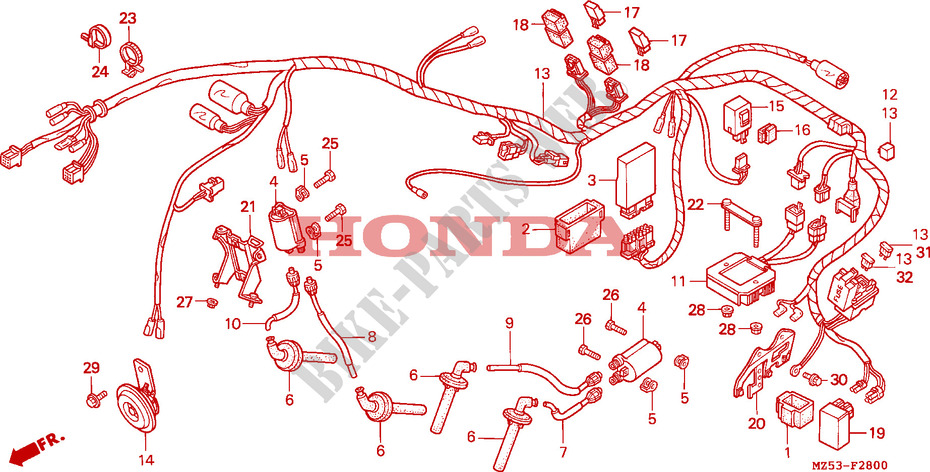 WIRE HARNESS for Honda VF 750 C SHADOW 1994