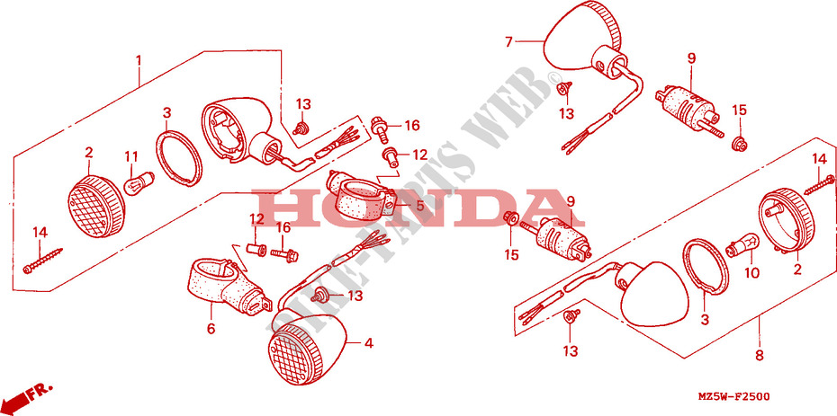 INDICATOR for Honda SHADOW 750 2000