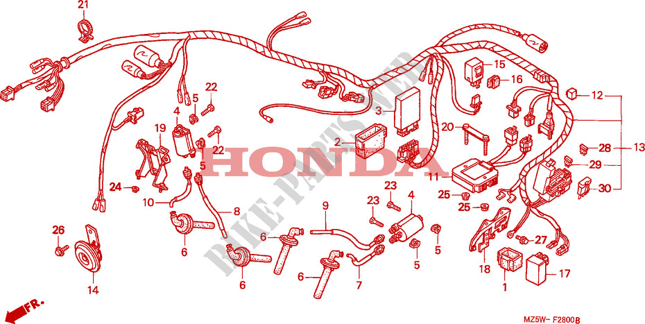 WIRE HARNESS for Honda SHADOW 750 2000