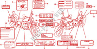 CAUTION LABEL for Honda STEED 600 1994