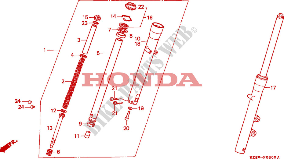 FRONT FORK for Honda VT SHADOW 600 1997