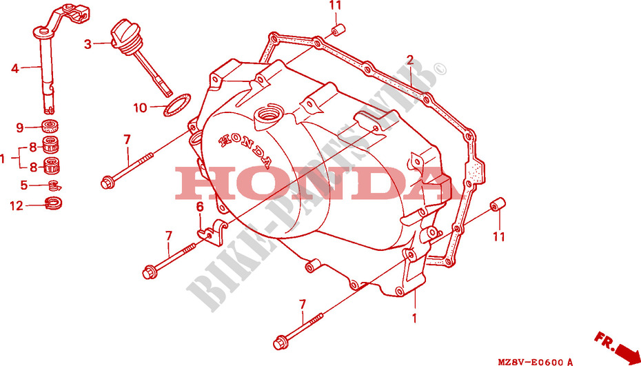 RIGHT CRANKCASE COVER for Honda SHADOW 600 VLX DELUXE 1997