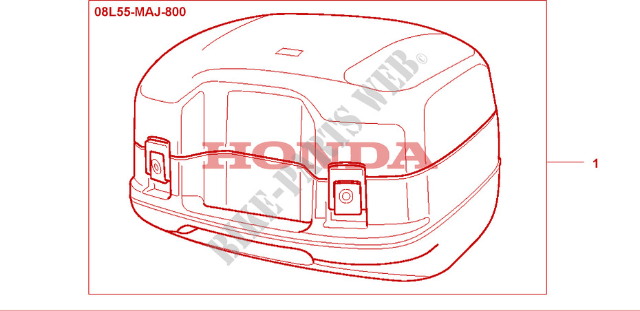 35L TOP BOX B162 for Honda PAN EUROPEAN ST 1100 2000