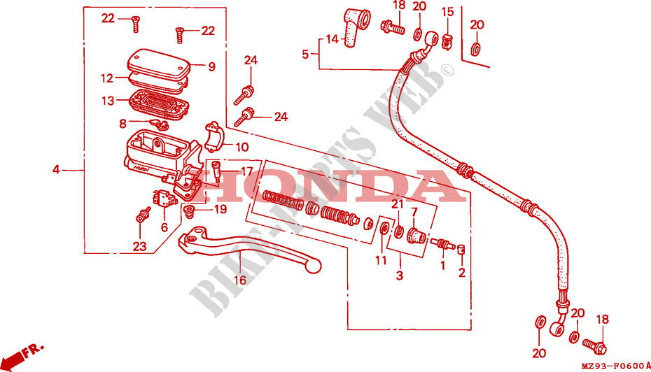 Clutch Arm Rod Oil Seal 1100 CC Honda ST 1100 Y Pan European 2000